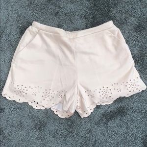 Lauren Conrad Pink Suede Scallop Shorts